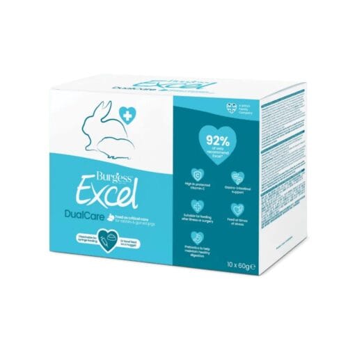 Burgess Excel DualCare – Recovery Food for Rabbits & Guinea Pigs (10 x 60g)