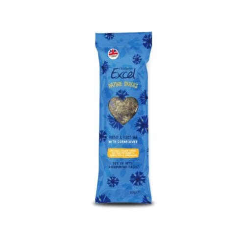 Burgess Excel Forage & Feast Bar – Hay Treat Bar (60g) - With Cornflower